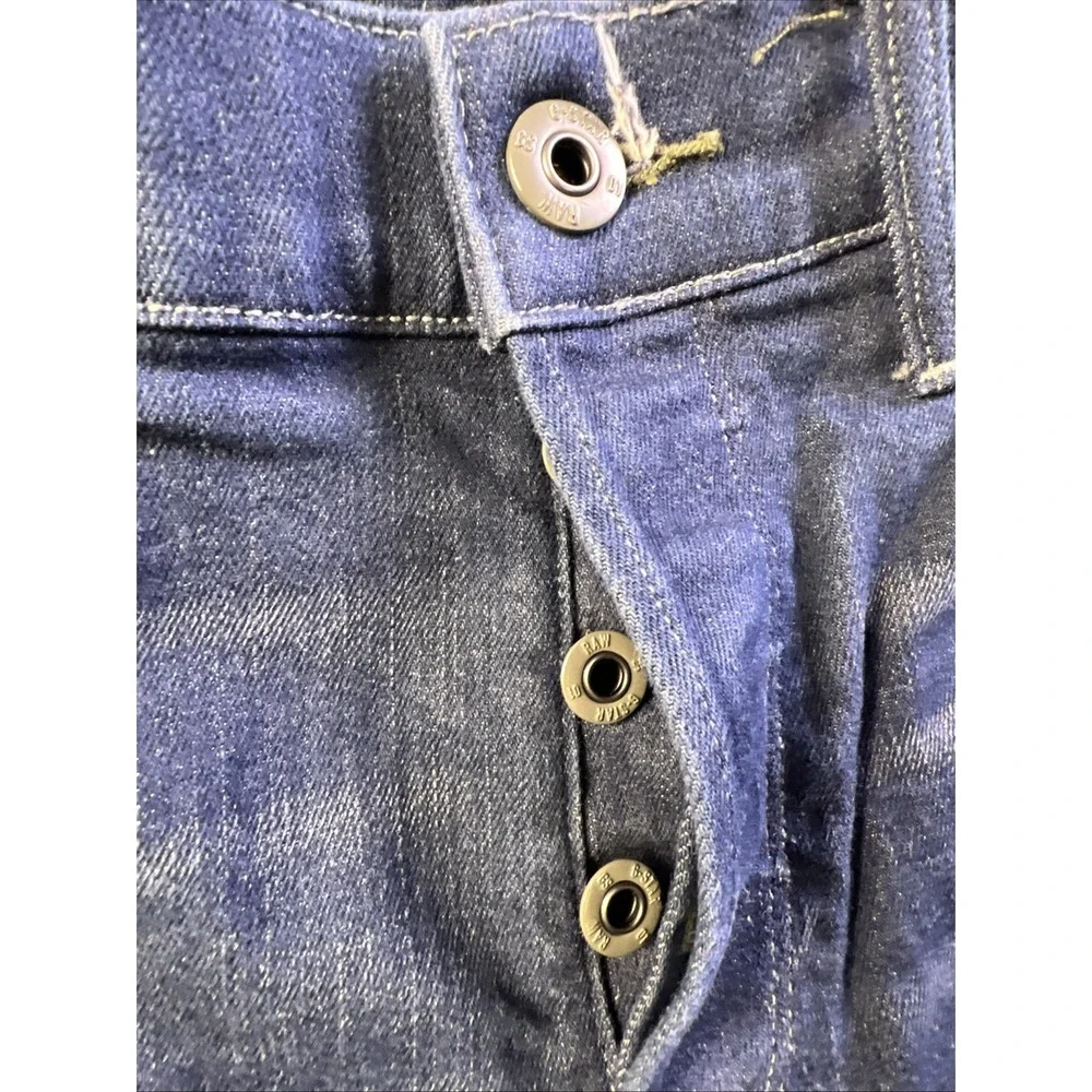 G-Star Raw 3301 Slim Fit Button Fly Dark Wash Denim Jeans Size Men's 32x29 Blue